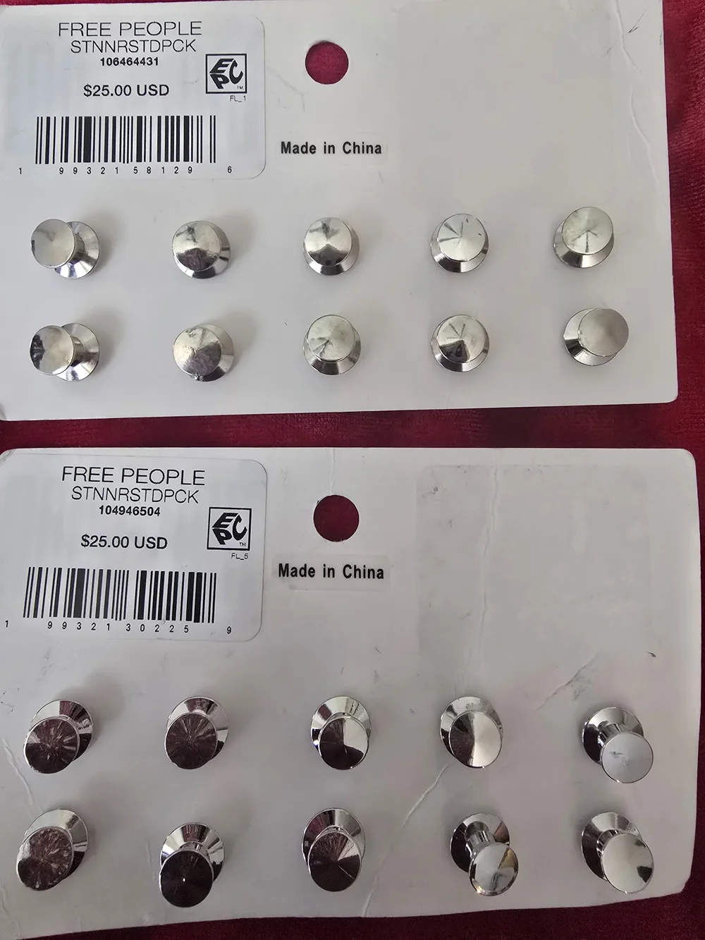 Free People Blue and Black Brooch Pin Sets 20 Units